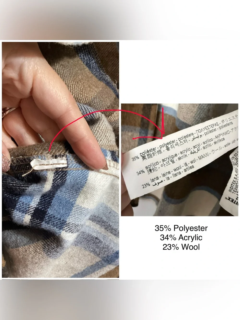 Zara Oversized Shacket Size S Plaid Flannel